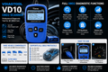 VDIAGTOOL VD10 OBD2 Car Diagnostic Scanner
