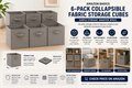 Amazon Basics 6-Pack Collapsible Fabric Storage Cubes